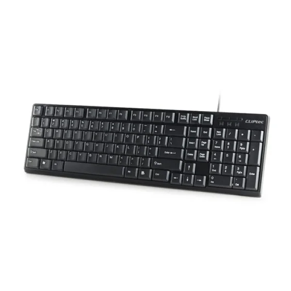 CLiPtec RZK247 KLASSIC USB STANDARD KEYBOARD (SPILL-RESISTANT DESIGN) - Black