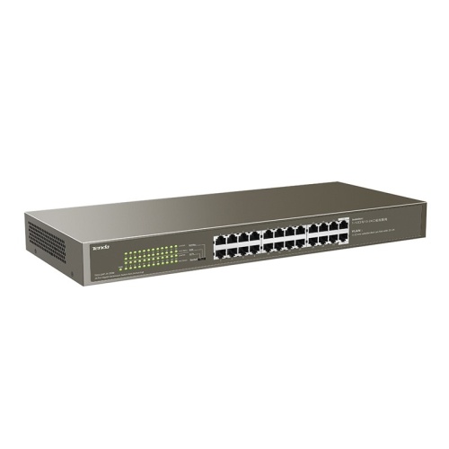 Tenda TEG1124P-24-250W 24-Port Gigabit Desktop/Rackmount Switch With 24-Port PoE