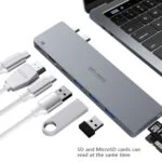 9820T 8 in 1 Dual TypeC Adapter for MacBook Pro 13''&15'',MacBook Air 2018 13" - Image 3