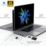 9820T 8 in 1 Dual TypeC Adapter for MacBook Pro 13''&15'',MacBook Air 2018 13" - Image 5