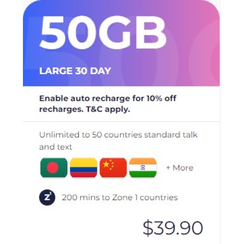 Lebara $39.90 Large Plan Top Up PIN Only