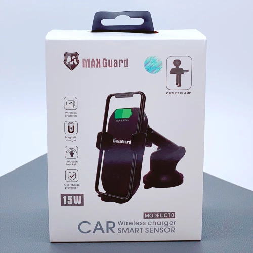 Maxguard 15W Wireless Car Charger/Smart Sensor C10