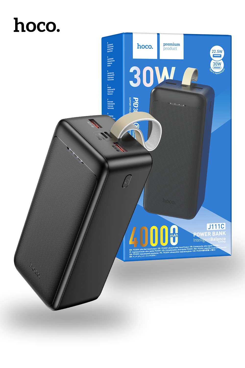 Hoco J111C 40000mAh Smart Charge - Black - M&L Computers Technology