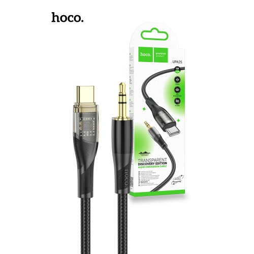 Hoco UPA25 USB-C to 3.5mm 1M Cable - Black