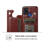 Galaxy A21s  Back Flip Leather Wallet Cover Case - Image 2