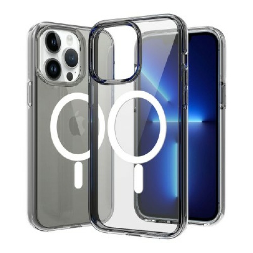 Ultimake Shockproof Clear Black Magsafe Case for iPhone 15 Plus