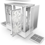 NZXT H5 Flow Computer Case - ATX Motherboard Supported - Mid-tower - Galvanized Cold Rolled Steel (SGCC), Tempered Glass - White - 4 x 120 mm x Fan(s) Installed - Power Supply Installed - 6 x Fan(s) Supported - 1 x Internal 5.25" Bay(s) - 2 x Internal 2.5" Bay(s) - 7 x Slot(s) - 1 x USB(s) - 1 x Audio In - Fan Cooler - Image 16