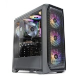 Zalman N5 MF, Mid-Tower, Drive Bays: 2x3.5"/2.5", 4x2.5", Expansion Slot: 7, Motherboard Support: ATX/mATX/Mini-ITX, Pre-Installed Fan: 4x120mm, RGB, Black, 1 Year Warranty - Image 1