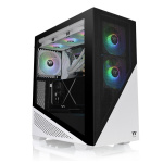 Thermaltake, Divider 370 TG Snow ARGB, Mid-Tower, Tempered Glass, Drive Bays: 2x3.5”/2.5” or 4x2.5”, Expansion Slot: 7, Motherboard Support: Mini-ITX/Micro-ATX/ATX/E-ATX, Pre-Installed Fan: 3x120mm, White - Image 1