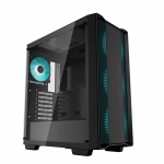 DeepCool CC560 Black Mid-Tower Computer Case, Tempered Glass Window, 4x Pre-Installed LED Fans, Top Mesh Panel, Support Up To 6x120mm or 4x140mm AIO - Image 1