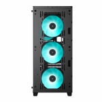 DeepCool CC560 Black Mid-Tower Computer Case, Tempered Glass Window, 4x Pre-Installed LED Fans, Top Mesh Panel, Support Up To 6x120mm or 4x140mm AIO - Image 4