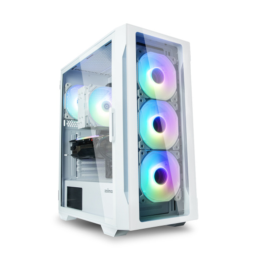Zalman I3 NEO TG WHITE, Mid-Tower, Tempered Glass, Drive Bays: 2x3.5"/2.5", 3x2.5", Expansion Slot: 7, Motherboard Support: ATX/mATX/Mini-ITX, Pre-Installed Fan: 4x120mm, ARGB, 1 Year Warranty