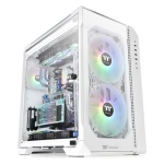 Thermaltake, View 51, Full-Tower, Tempered Glass, Drive Bays: 2x2.5"(Accessible), 2x3.5"or 2.5"(Hidden), Expansion Slot: 8, Motherboard Support: Mini-ITX/Micro-ATX/ATX/E-ATX, Pre-Installed Fan: 2x200mm/1x120mm, White, 2 Year Warranty - Image 1