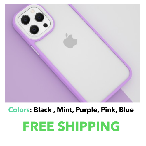 Candy Color Shockproof Hybrid Bumper Case for iPhone 12 Pro-MAX