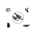 UGREEN 10372 USB3.0 A Male TO BM cable Gold Plated 2M - Image 5