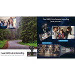 BDI-C309 3 Cameras 1080P Front & 720P Inside 2 Inch Screen + 480P Back Dash Cam - Image 5