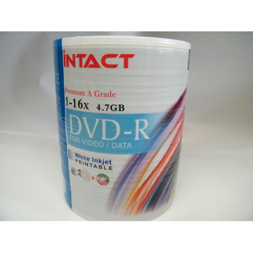 INTACT DVD-R / 16X / 100 TUBE / WHITE / IP1610