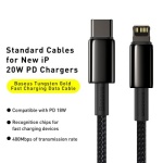 Baseus Type-C to iP 2.4A Tungsten Gold Charging Cable - Image 5
