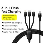 Baseus Flash Series 2 Charging Type-C to M+L+C 100W - Image 3