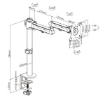 Brateck Articulating Aluminum Single Monitor Arm - Image 2