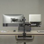 Brateck Steel Monitor Arm With Laptop Tray - Image 2