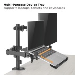 Brateck Steel Monitor Arm With Laptop Tray - Image 3