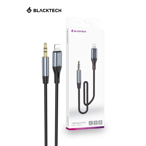 BLACKTECH Lightning to AUX Braided Tough Cable 1M
