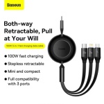 Baseus Bright Mirror 2 Cable Type-C to M+L+C 3.5A 1.1M - Image 6
