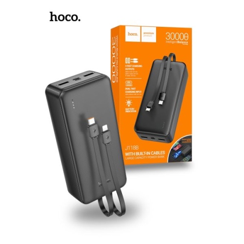 Hoco J118B 30000mAh With Built In Cable