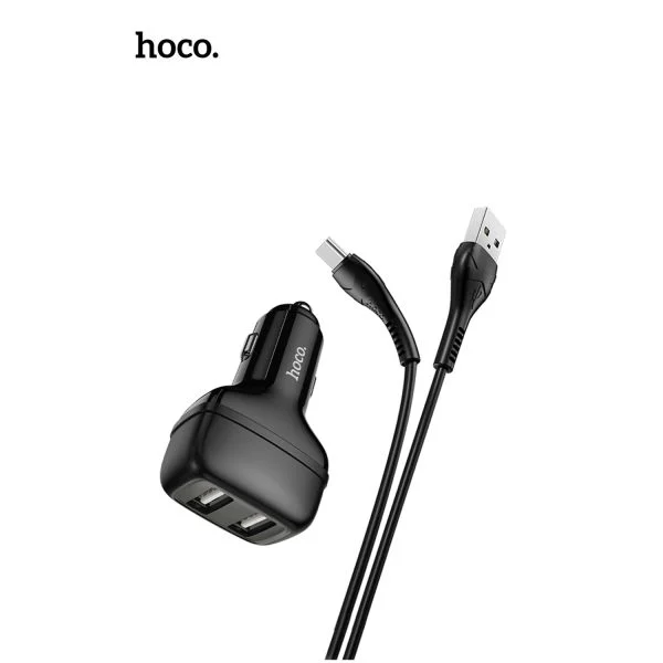 Hoco Z36 Dual USB-A Fast Charger, Type-C Cable