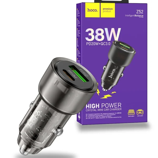 Hoco Z52 PD38W 1C1A Spacious Charger - Black