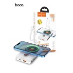 Hoco J92 White10000mAh Magnetic With Built In Cable - Image 1