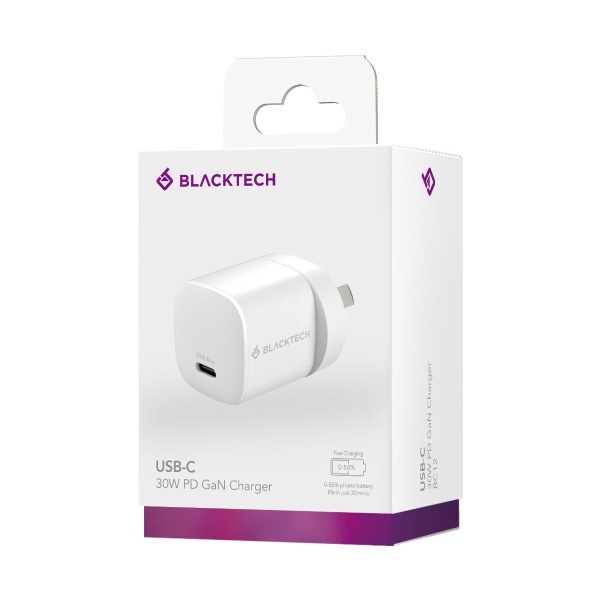 BLACKTECH BC12 USB-C 30W PPS PD GaN Charger