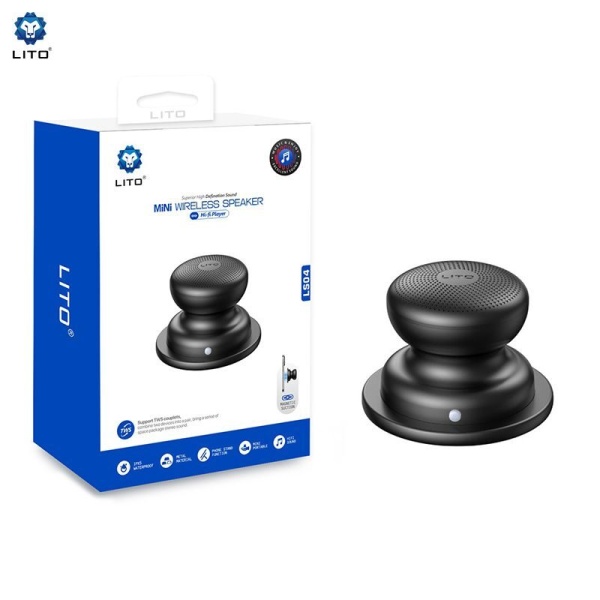 Lito LS04 Powerful Magnetic Mini Wireless Speaker Black