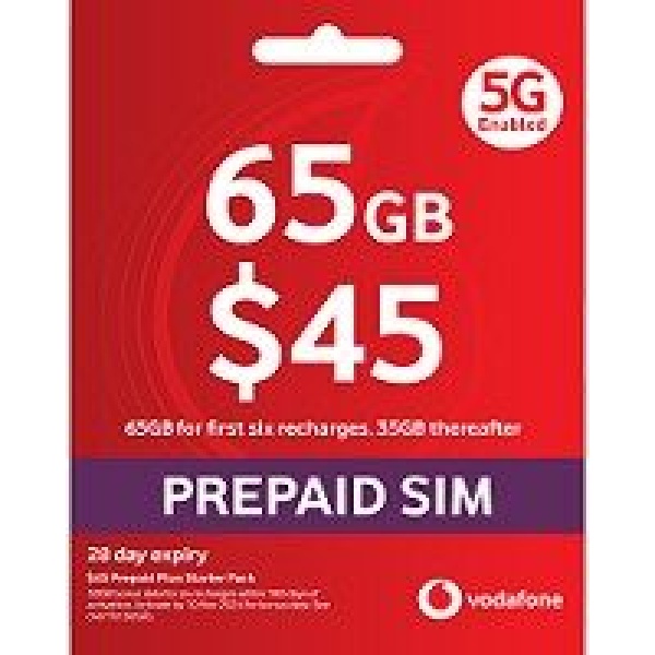 Vodafone $45 28 Days - $13
