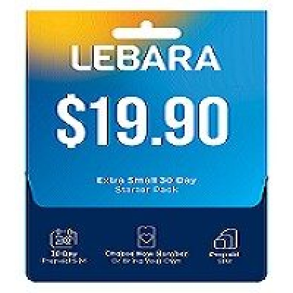 Lebara $19.90 30 Days - $7
