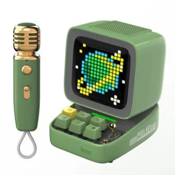 Divoom Ditoo-Mic Mini Karaoke Machine Pixel Art Green
