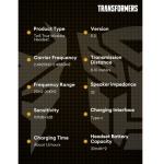 Transformers TF-T06 Bluetooth Earphones - Silver - Image 14