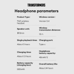 Transformers TF-T27 ANC Earbuds - Silver - Image 10