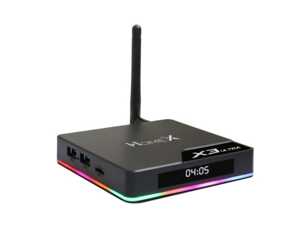 HomeX X3 Ultra Live Android TV WIFI Steaming BOX Black