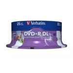 VERBATIM  DOUBLE LAYER 8x DVD+R 8.5GB Printable Wide 25Pack - Image 3